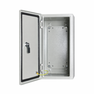 Home Box Type Galvanized Steel Enclosure Powder Coated Grey 400x200x250mm (HxWxD)