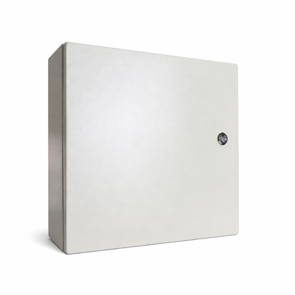 box type carbon steel enclosure powder coated grey 400x400x150(hxwxd) box type carbon steel enclosure powder coated grey 400x400x150(hxwxd)