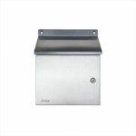 Sloping roof stainless steel enclosure  400x400x200mm (HxWxD) - Image 3