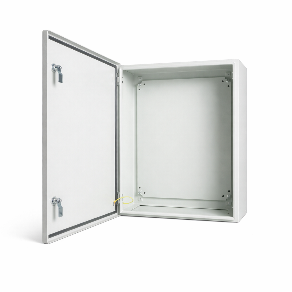 Biig-Energy-Enclosure-BT-CSPC705020-in.png Box Type Carbon Steel Enclosure Powder Coated Grey 700x500x200(HxWxD) - Image 1